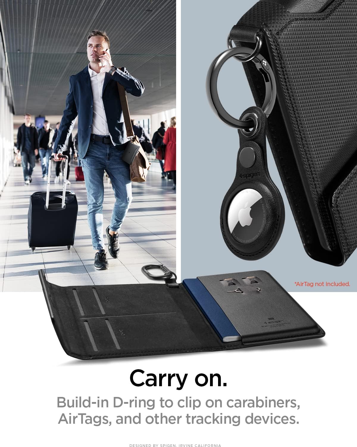 Spigen Passport Card Holder Passport Wallet Travel Documents Organizer Protector Passport Holder Travel Accessories with RFID Blocking Technology SIM Card Pin Included - Black Spigen Passport Card Holder Passport Wallet Travel Documents Organizer Protector Passport Holder Travel Accessories with RFID Blocking Technology SIM Card Pin Included - Black